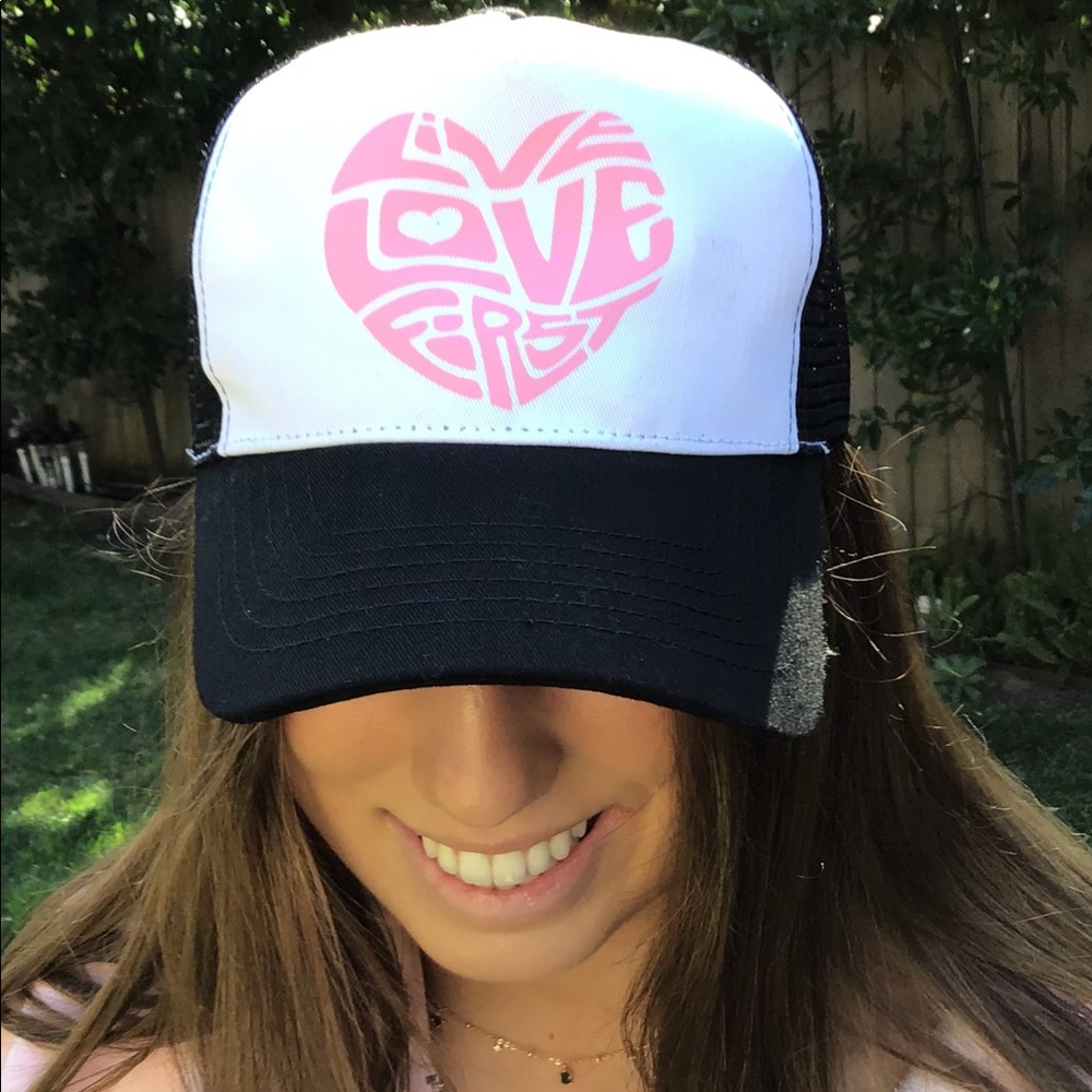 NWT Live Love First-Snap Back Trucker Hat
